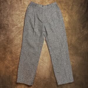 Patricia Roberts Vintage Checkered Pants Trousers High Waisted Wool Blend 90s
